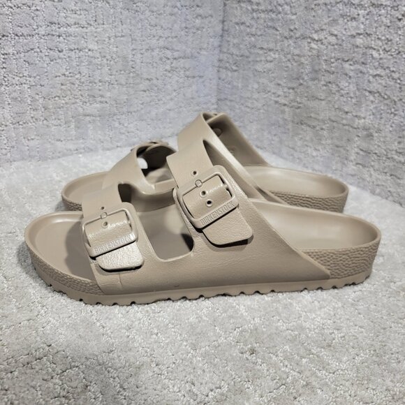 Birkenstock Arizona Essentials Eva Size 42 L11 M9 Gray Taupe Buckle Sandals - Picture 10 of 13